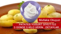 Patates Yoğurt Diyeti İle 3 Günde 5 Kilo Verin